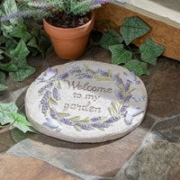 10" Round Lavender Wreath Garden Stepping Stone