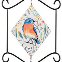 Glass Bird Windspinner Hanging Décor