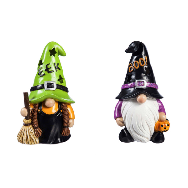 Resin LED Color Changing Halloween Gnome Tabletop Decor