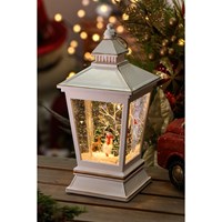 LED Musical White Water Lantern with Holiday Scene