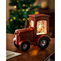 LED Tractor with Spinning Water Movement Lantern Table Décor