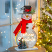 LED Snowman with Sentiment Table Decor