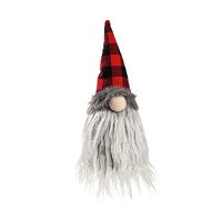 Plush Gnome with Winter Plaid Hat Table Décor