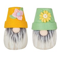 6" Fabric Gnome with Flower Planter Hat Table Décor