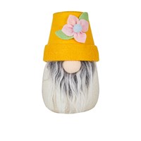 6" Fabric Gnome with Flower Planter Hat Table Décor