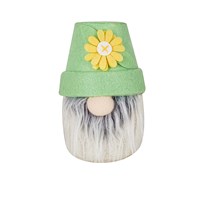 6" Fabric Gnome with Flower Planter Hat Table Décor