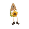 Polyresin Gnome with Sunflower and Dangling Legs Table Décor