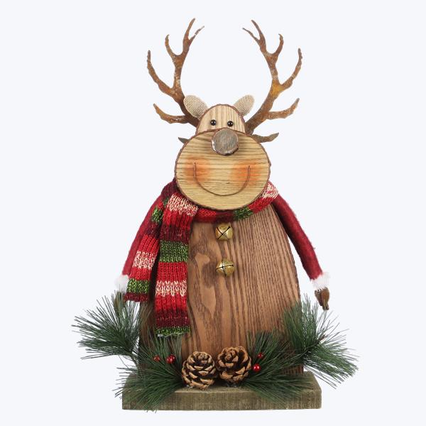 Wood-Cut Reindeer Tabletop Figure