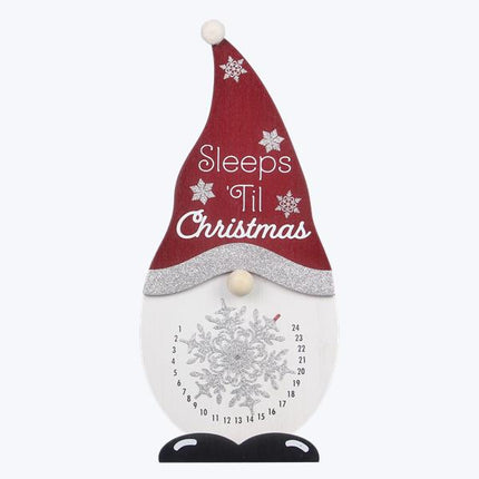 Wood Christmas Countdown Santa