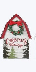 Christmas Wooden Barn Shaped Table Decor