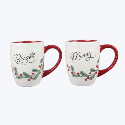 Merry or Bright Ceramic Christmas Mug