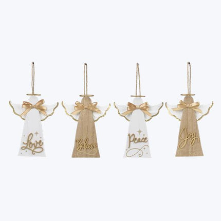 Wood Angel Word Ornament