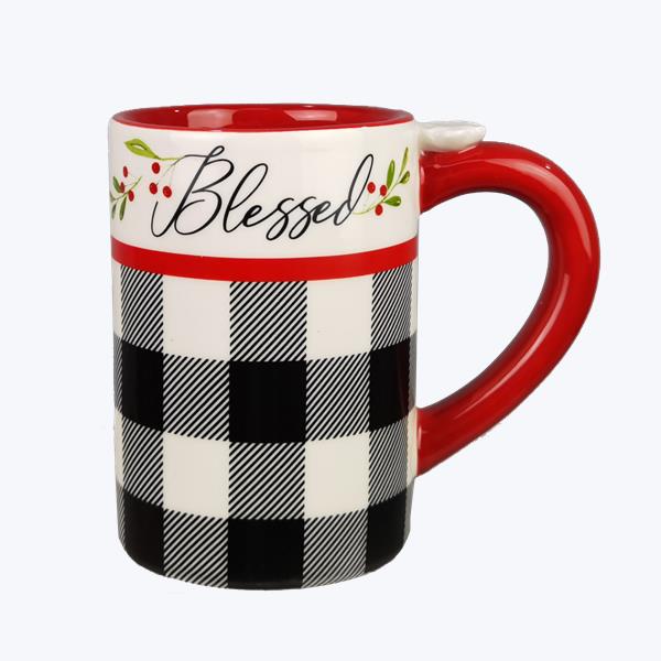 Christmas Blessed Mug w/blanket and Ornament Gift Set