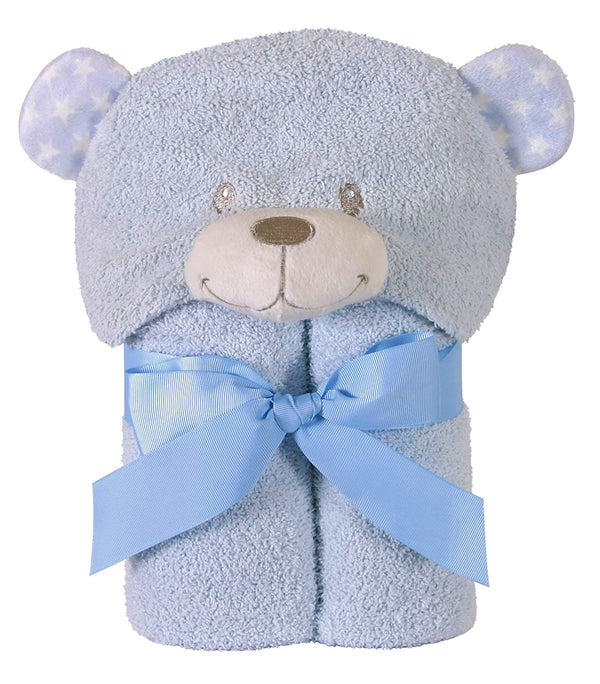 Terry Plush Hooded Bath Towel- 0-24 Months