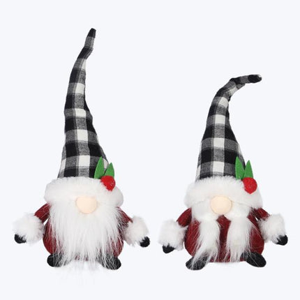 Fabric Gnome With Black and White Hat