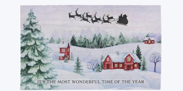 Rubber Christmas Welcome Mat