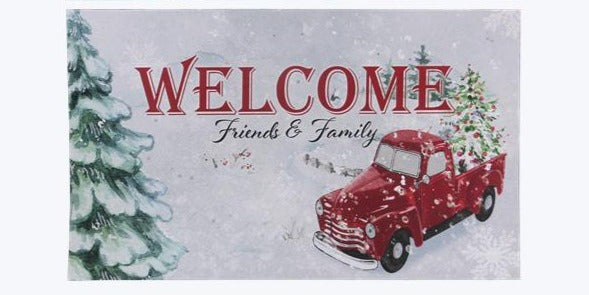 Rubber Christmas Welcome Mat