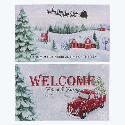 Rubber Christmas Welcome Mat