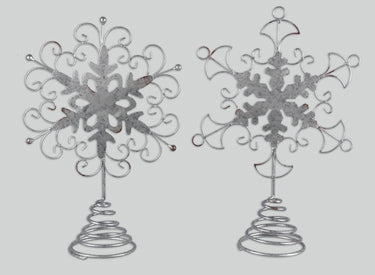 Metal Snowflake Tabletop Decor/Tree Topper