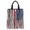 American Flag Fringed Hand Bag/Crossbody