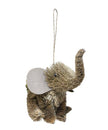 Sitting Elephant Brushart Ornament