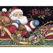 Believe Santa Boxed Christmas Card by Susan Winget