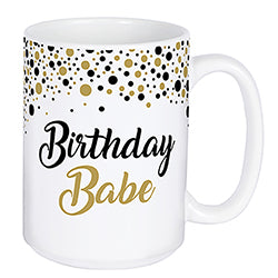 "Birthday Babe" Boxed 15 oz  Ceramic Mug