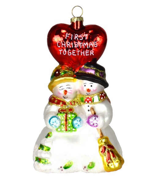 First Christmas Together Glass Ornament