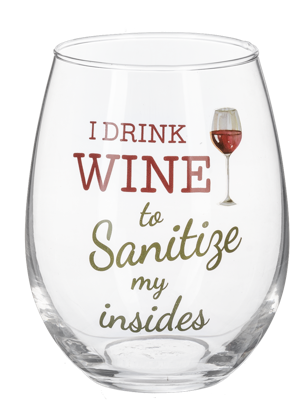 Humorous 18oz Stemless Wine Glasses