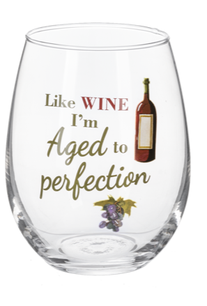 Humorous 18oz Stemless Wine Glasses