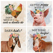 Funny Farm Animals Coaster Set-4 Pieces