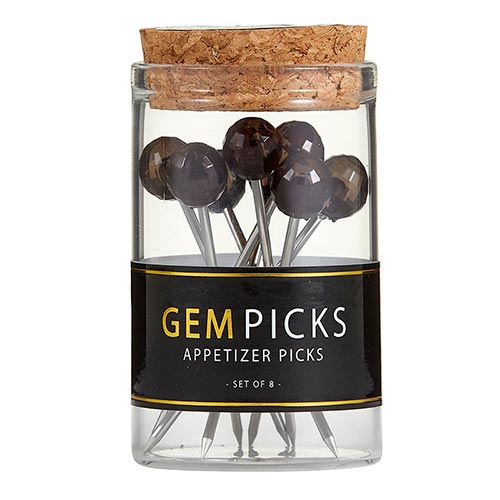Black Appetizer/Olive Picks-Jar of 8