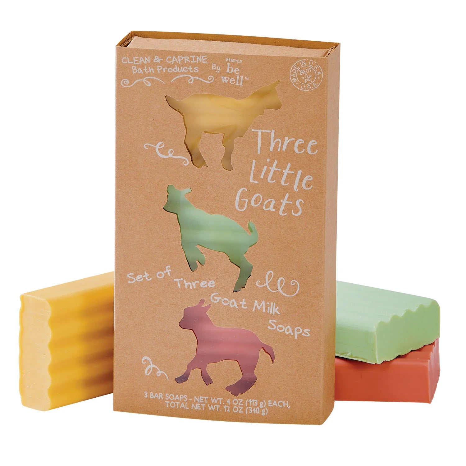 Three Little Goats Bar Soap Set-(3) 4oz Goat's Milk Soaps