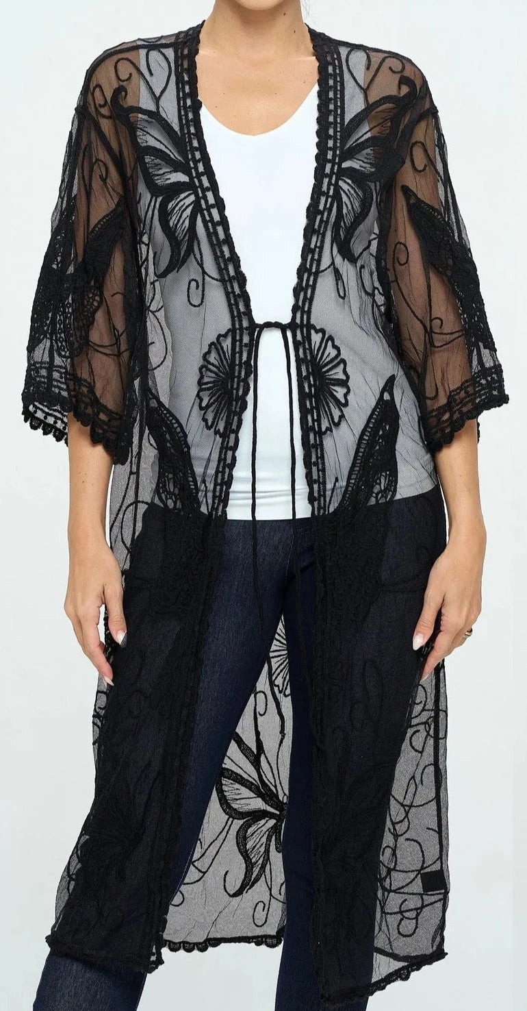 Irina Butterfly Lace Kimono