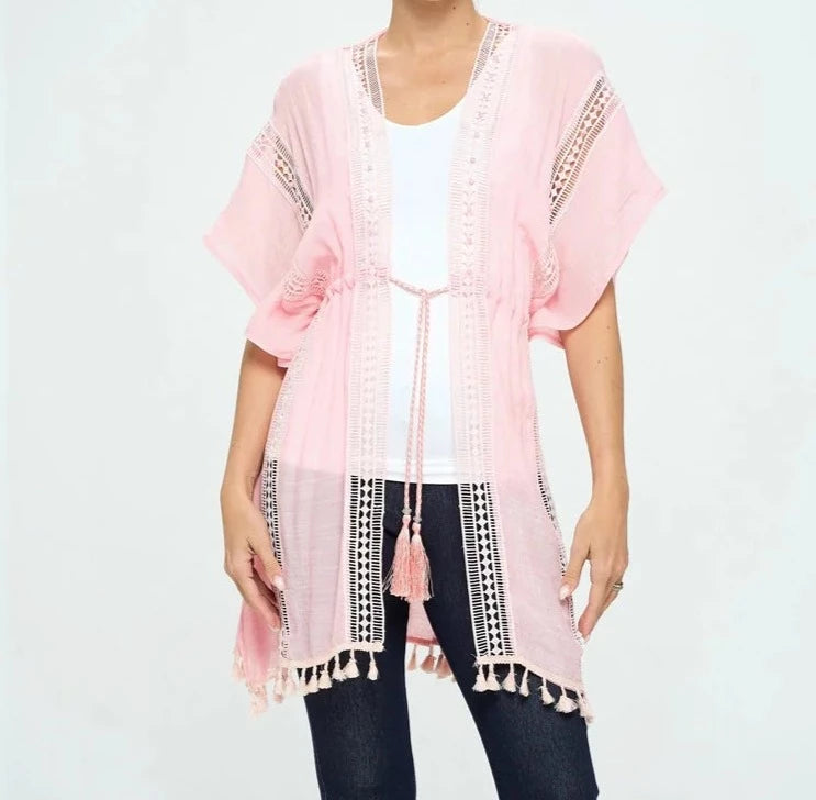 Simone Pearl Trimmed Kimono