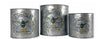 Tin Bee Container set of 3