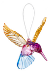 Acrylic 3 Color Meadow Hummingbird Ornament