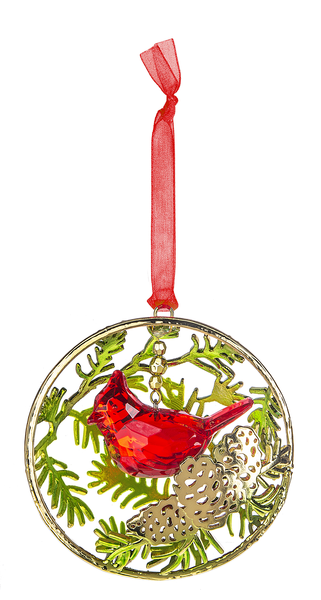 Pinecone Cardinal Ornament