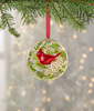 Pinecone Cardinal Ornament