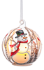 3.5" Glass LED Snowman Ornament