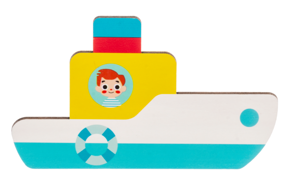 Wooden Transportation Layered Puzzle-12mo+