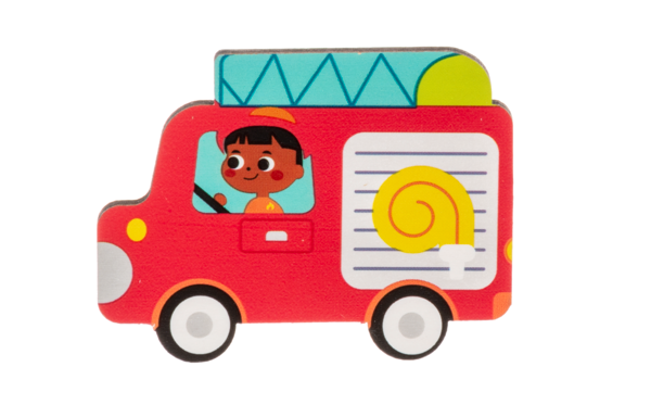 Wooden Transportation Layered Puzzle-12mo+