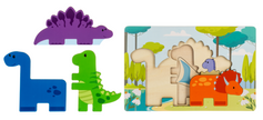Wooden Dino Layered Puzzle 12mo+