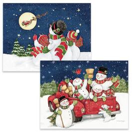 Up and Away Assorted Boxed Christmas Cards (18 pack) w/ Decorative Box by Susan Winget