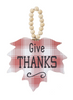Plaid Maple Leaf with Text -Hanging Ornament -3 Styles