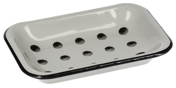 Layered 2-Piece Enamel Painted Soap Dish