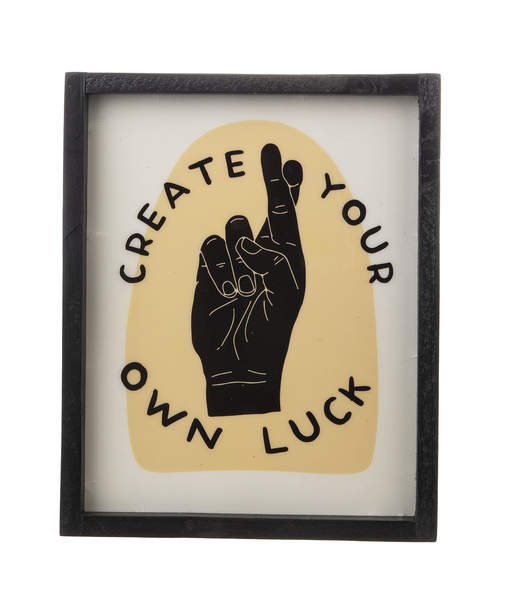 Framed Hand Sign Wall Decor