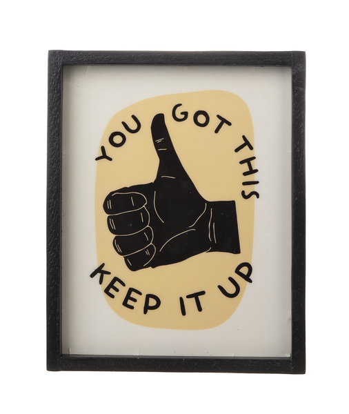 Framed Hand Sign Wall Decor