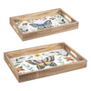 Butterfly/Floral Large Tray, Small Tray