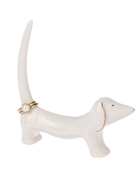 Porcelain Dog Ring Holder